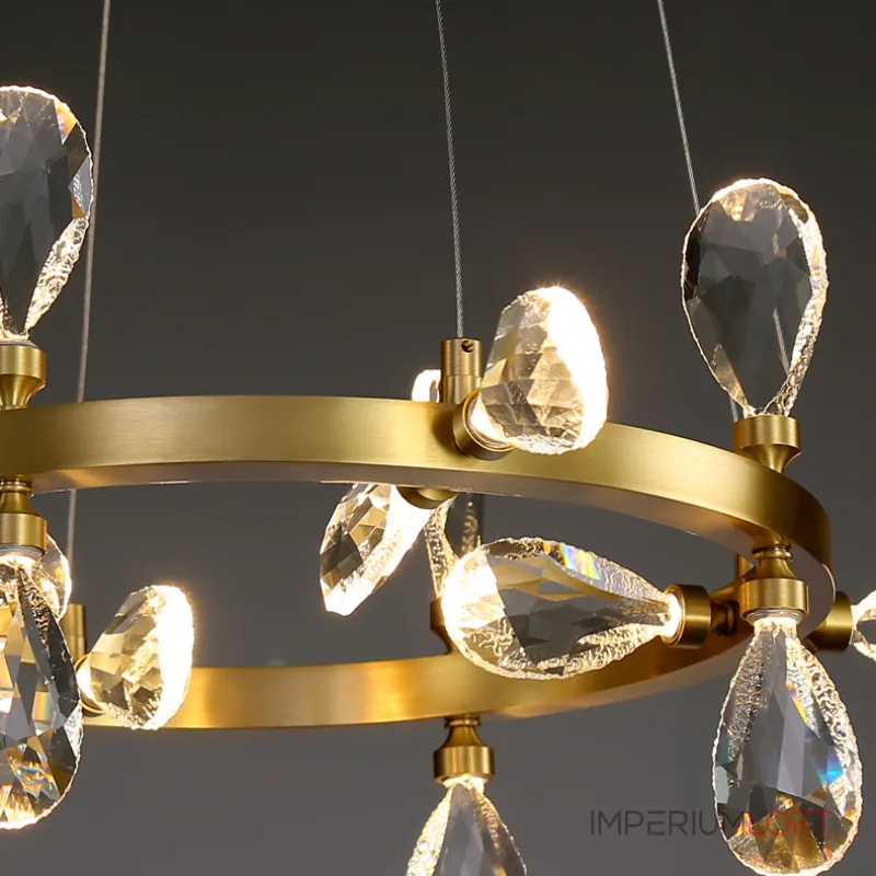 Серия кольцевых светодиодных люстр с рассеивателями из хрустальных кристаллов GLORIOLE RING A D115 от ImperiumLoft