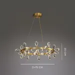 Серия кольцевых светодиодных люстр с рассеивателями из хрустальных кристаллов GLORIOLE RING A D75 от ImperiumLoft