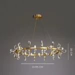 Серия кольцевых светодиодных люстр с рассеивателями из хрустальных кристаллов GLORIOLE RING A D95 от ImperiumLoft