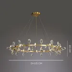 Серия кольцевых светодиодных люстр с рассеивателями из хрустальных кристаллов GLORIOLE RING A D115 от ImperiumLoft