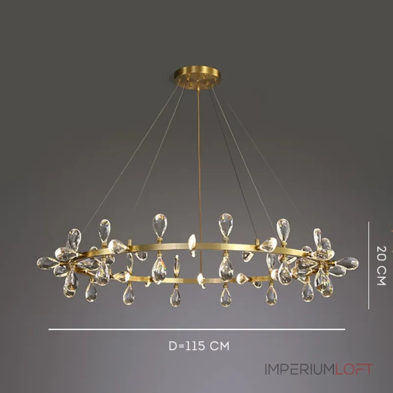 Серия кольцевых светодиодных люстр с рассеивателями из хрустальных кристаллов GLORIOLE RING A D115 от ImperiumLoft