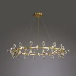 Серия кольцевых светодиодных люстр с рассеивателями из хрустальных кристаллов GLORIOLE RING A D115 от ImperiumLoft