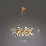 Серия кольцевых светодиодных люстр с рассеивателями из хрустальных кристаллов GLORIOLE RING B D40 от ImperiumLoft