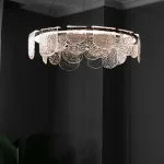 Серия светодиодных люстр с рельефными рассеивателями с эффектом стекающих стеклянных плоскостей DALI D80 от ImperiumLoft