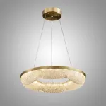 Серия светодиодных кольцевых люстр с волнистым полупрозрачным корпусом с эффектом льда NELIUS WAVY A D50 от ImperiumLoft