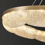 Серия светодиодных кольцевых люстр с волнистым полупрозрачным корпусом с эффектом льда NELIUS WAVY A D80 от ImperiumLoft