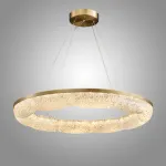 Серия светодиодных кольцевых люстр с волнистым полупрозрачным корпусом с эффектом льда NELIUS WAVY A D80 от ImperiumLoft