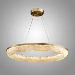 Серия светодиодных кольцевых люстр с волнистым полупрозрачным корпусом с эффектом льда NELIUS WAVY B D80 от ImperiumLoft