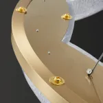 Серия светодиодных кольцевых люстр с волнистым полупрозрачным корпусом с эффектом льда NELIUS WAVY A D80 от ImperiumLoft