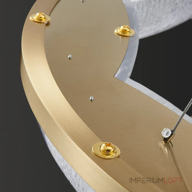 Серия светодиодных кольцевых люстр с волнистым полупрозрачным корпусом с эффектом льда NELIUS WAVY A D80 от ImperiumLoft