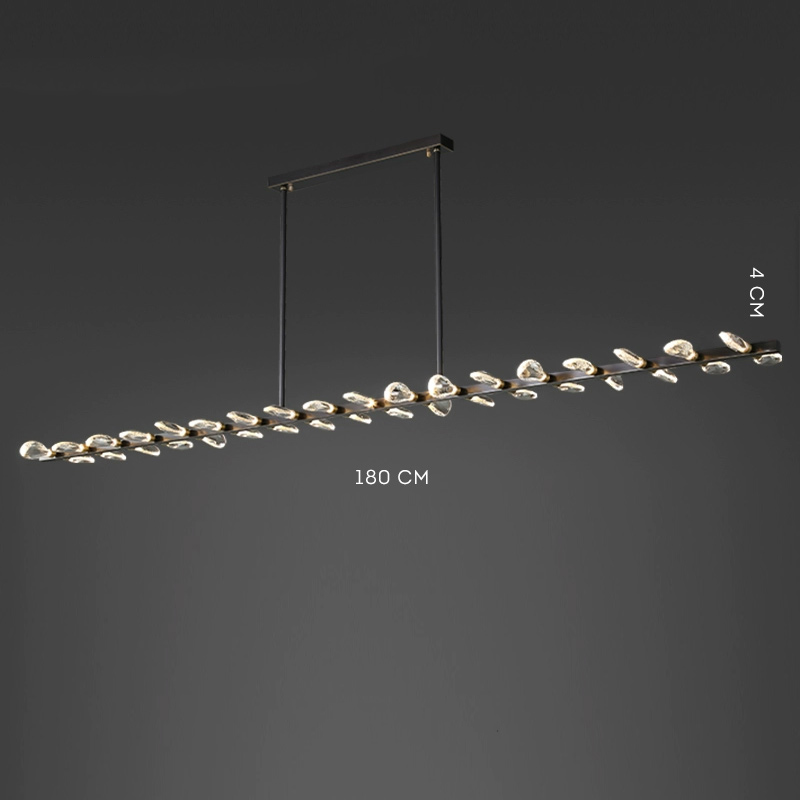 Серия светодиодных люстр с двусторонним расположением источников света в виде хрустальных кристаллов GLORIOLE LINE L180 от ImperiumLoft