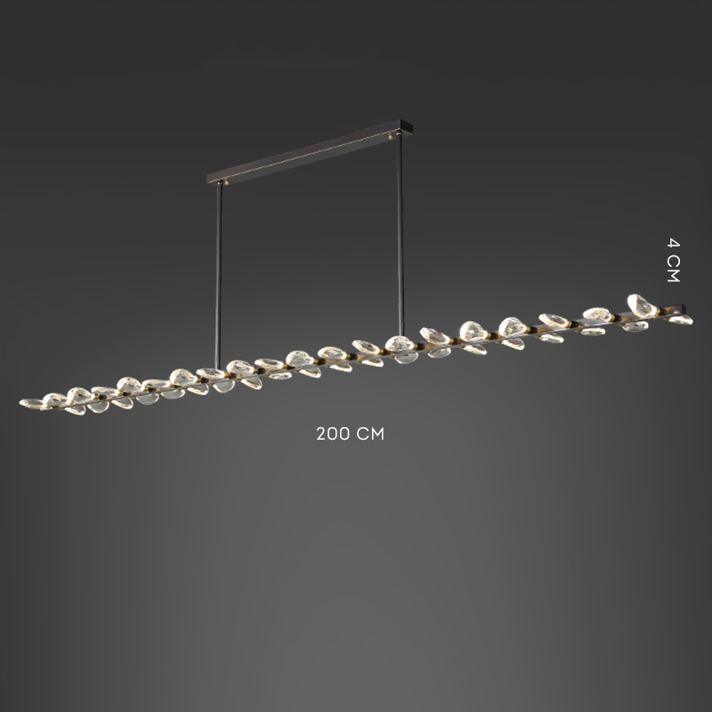 Серия светодиодных люстр с двусторонним расположением источников света в виде хрустальных кристаллов GLORIOLE LINE L200 от ImperiumLoft