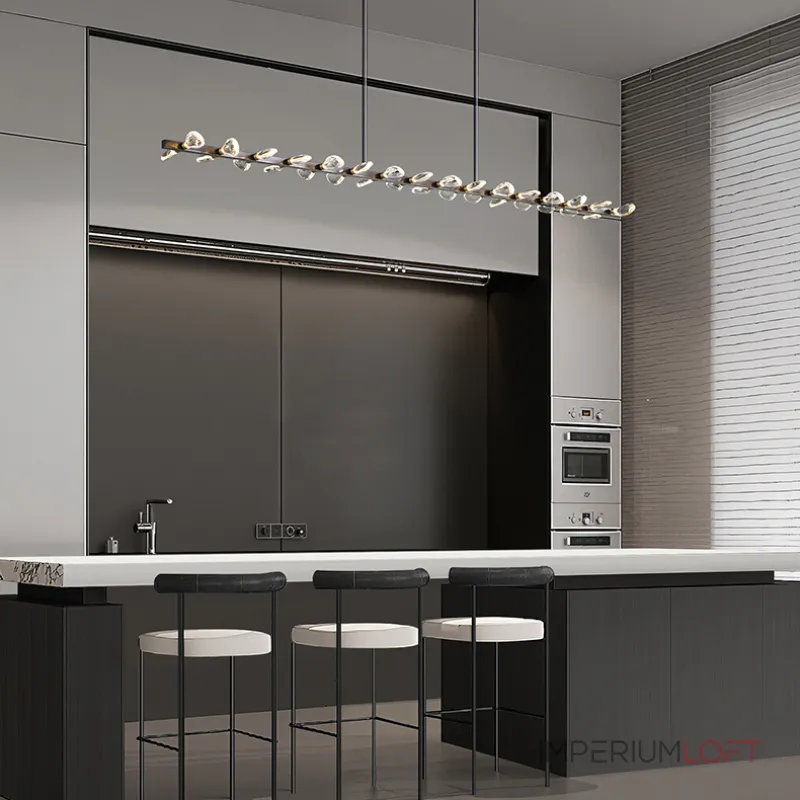 Серия светодиодных люстр с двусторонним расположением источников света в виде хрустальных кристаллов GLORIOLE LINE L100 от ImperiumLoft