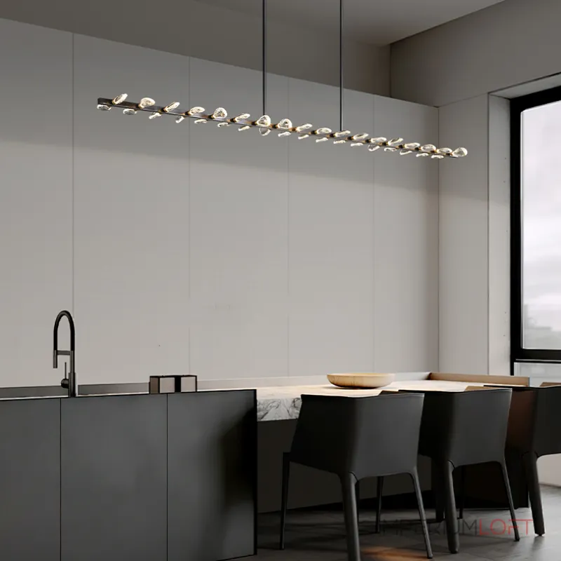 Серия светодиодных люстр с двусторонним расположением источников света в виде хрустальных кристаллов GLORIOLE LINE L100 от ImperiumLoft