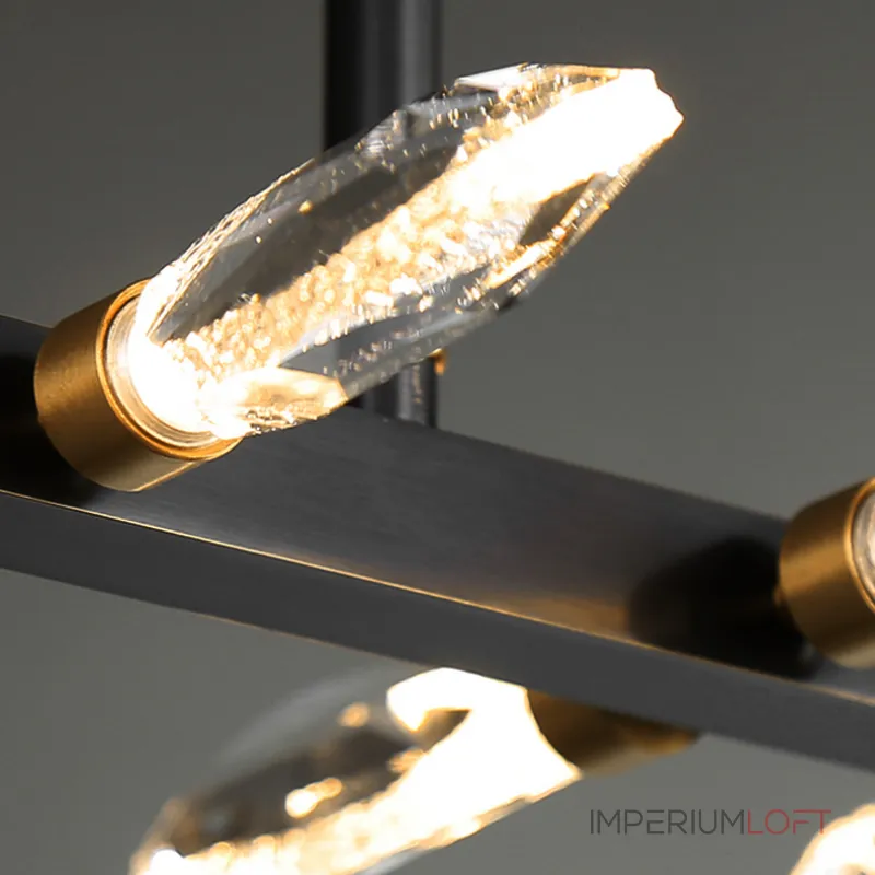 Серия светодиодных люстр с двусторонним расположением источников света в виде хрустальных кристаллов GLORIOLE LINE L100 от ImperiumLoft