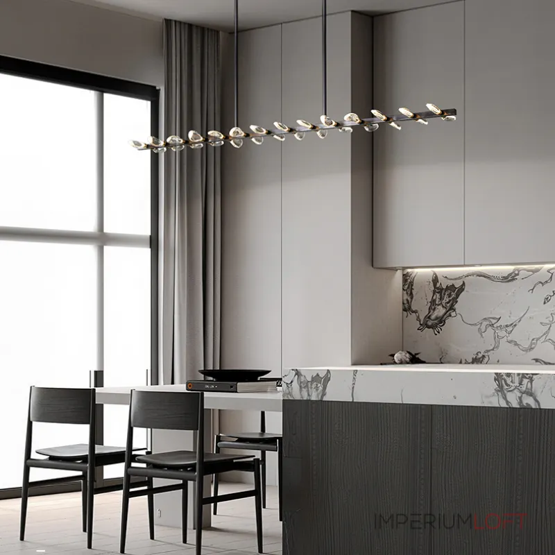Серия светодиодных люстр с двусторонним расположением источников света в виде хрустальных кристаллов GLORIOLE LINE L100 от ImperiumLoft