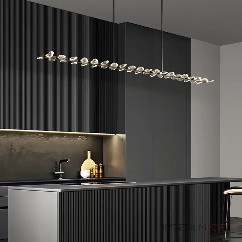 Серия светодиодных люстр с двусторонним расположением источников света в виде хрустальных кристаллов GLORIOLE LINE L100 от ImperiumLoft