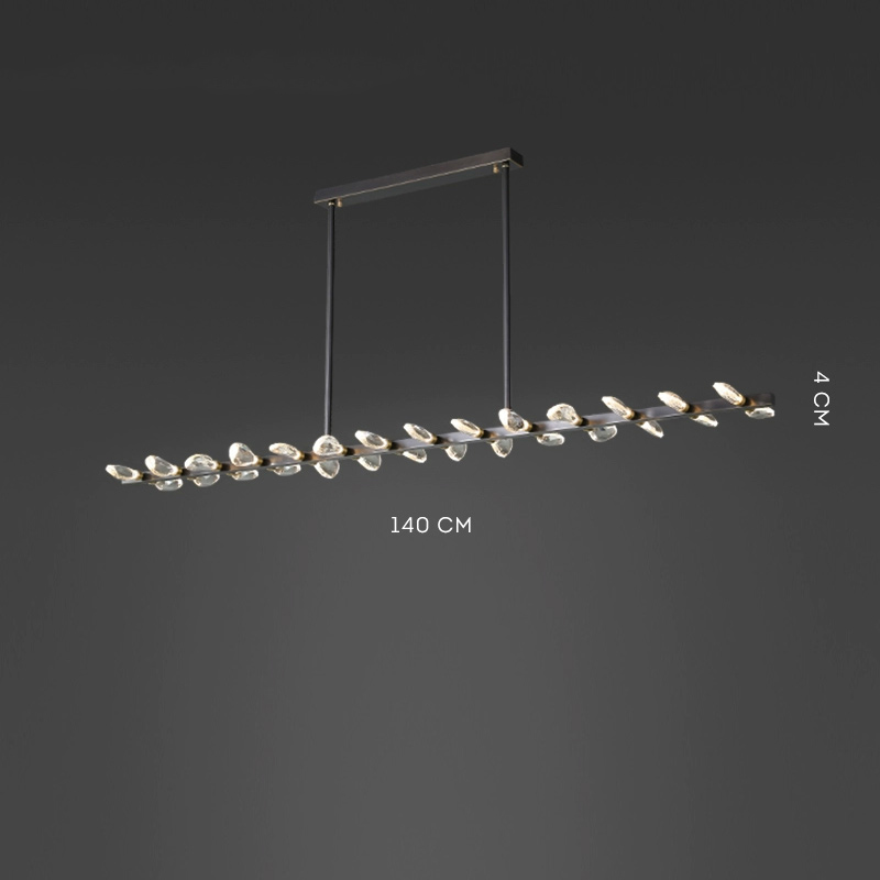 Серия светодиодных люстр с двусторонним расположением источников света в виде хрустальных кристаллов GLORIOLE LINE L140 от ImperiumLoft