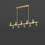 Серия светодиодных люстр с рядным расположением источников света в виде хрустальных кристаллов GLORIOLE SPIN LINE A L100 от ImperiumLoft