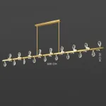 Серия светодиодных люстр с рядным расположением источников света в виде хрустальных кристаллов GLORIOLE SPIN LINE A L180 от ImperiumLoft