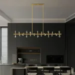 Серия светодиодных люстр с рядным расположением источников света в виде хрустальных кристаллов GLORIOLE SPIN LINE B L156 от ImperiumLoft