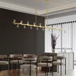 Серия светодиодных люстр с рядным расположением источников света в виде хрустальных кристаллов GLORIOLE SPIN LINE B L156 от ImperiumLoft