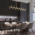 Серия светодиодных люстр с рядным расположением источников света в виде хрустальных кристаллов GLORIOLE SPIN LINE B L156 от ImperiumLoft