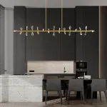 Серия светодиодных люстр с рядным расположением источников света в виде хрустальных кристаллов GLORIOLE SPIN LINE B L156 от ImperiumLoft