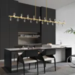 Серия светодиодных люстр с рядным расположением источников света в виде хрустальных кристаллов GLORIOLE SPIN LINE B L156 от ImperiumLoft