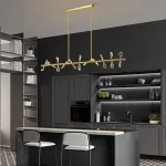 Серия светодиодных люстр с рядным расположением источников света в виде хрустальных кристаллов GLORIOLE SPIN LINE B L156 от ImperiumLoft