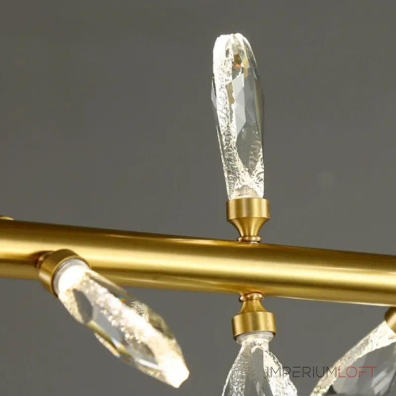 Серия светодиодных люстр с рядным расположением источников света в виде хрустальных кристаллов GLORIOLE SPIN LINE B L156 от ImperiumLoft