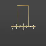 Серия светодиодных люстр с рядным расположением источников света в виде хрустальных кристаллов GLORIOLE SPIN LINE B L85 от ImperiumLoft