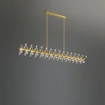 Серия светодиодных люстр с рядным расположением источников света в виде хрустальных кристаллов GLORIOLE SPIN LINE  C L150 от ImperiumLoft