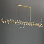Серия светодиодных люстр с рядным расположением источников света в виде хрустальных кристаллов GLORIOLE SPIN LINE  C L200 от ImperiumLoft