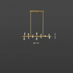 Серия светодиодных люстр с рядным расположением источников света в виде хрустальных кристаллов GLORIOLE SPIN LINE B L85 от ImperiumLoft