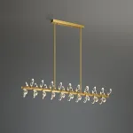 Серия светодиодных люстр с рядным расположением источников света в виде хрустальных кристаллов GLORIOLE SPIN LINE  C L100 от ImperiumLoft