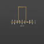 Серия светодиодных люстр с рядным расположением источников света в виде хрустальных кристаллов GLORIOLE SPIN LINE B L108 от ImperiumLoft