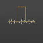 Серия светодиодных люстр с рядным расположением источников света в виде хрустальных кристаллов GLORIOLE SPIN LINE B L132 от ImperiumLoft