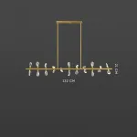 Серия светодиодных люстр с рядным расположением источников света в виде хрустальных кристаллов GLORIOLE SPIN LINE B L132 от ImperiumLoft