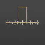 Серия светодиодных люстр с рядным расположением источников света в виде хрустальных кристаллов GLORIOLE SPIN LINE B L156 от ImperiumLoft