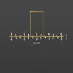 Серия светодиодных люстр с рядным расположением источников света в виде хрустальных кристаллов GLORIOLE SPIN LINE B L156 от ImperiumLoft