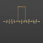 Серия светодиодных люстр с рядным расположением источников света в виде хрустальных кристаллов GLORIOLE SPIN LINE B L180 от ImperiumLoft