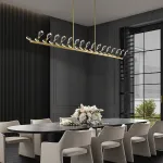 Серия светодиодных люстр с рядным расположением источников света в виде хрустальных кристаллов GLORIOLE UP DOWN LINE B L140 от ImperiumLoft