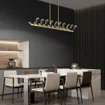 Серия светодиодных люстр с рядным расположением источников света в виде хрустальных кристаллов GLORIOLE UP DOWN LINE B L140 от ImperiumLoft