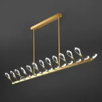 Серия светодиодных люстр с рядным расположением источников света в виде хрустальных кристаллов GLORIOLE UP DOWN LINE  A L120 от ImperiumLoft