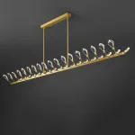 Серия светодиодных люстр с рядным расположением источников света в виде хрустальных кристаллов GLORIOLE UP DOWN LINE  A L180 от ImperiumLoft