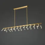 Серия светодиодных люстр с рядным расположением источников света в виде хрустальных кристаллов GLORIOLE UP DOWN LINE B L120 от ImperiumLoft