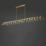 Серия светодиодных люстр с рядным расположением источников света в виде хрустальных кристаллов GLORIOLE UP DOWN LINE B L180 от ImperiumLoft