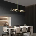 Серия светодиодных люстр с рядным расположением источников света в виде хрустальных кристаллов GLORIOLE UP DOWN LINE B L140 от ImperiumLoft