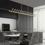 Серия светодиодных люстр с рядным расположением источников света в виде хрустальных кристаллов GLORIOLE UP DOWN LINE B L140 от ImperiumLoft